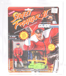 1993 Hasbro G.I. Joe Carded Action Figure - Capcom Street Fighter II M. Bison ID GIJSF111