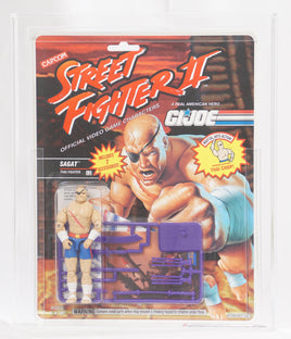 1993 Hasbro G.I. Joe Carded Action Figure - Capcom Street Fighter II Sagat ID GIJSF110