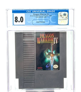 1992 NES Dragon Warrior IV, CGC  Graded 8.0